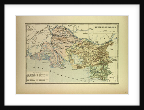 Map of Bouches-Du-Rhône France by Anonymous