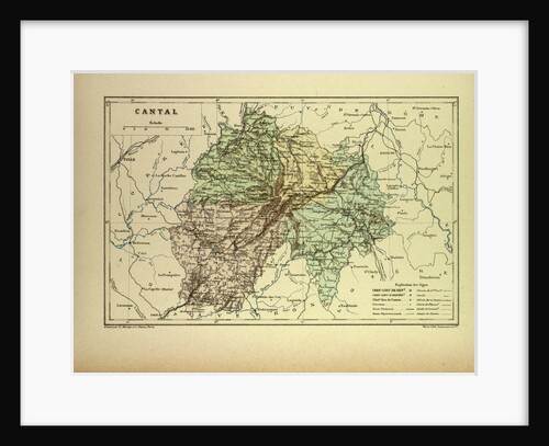 Map of Cantal France by Anonymous