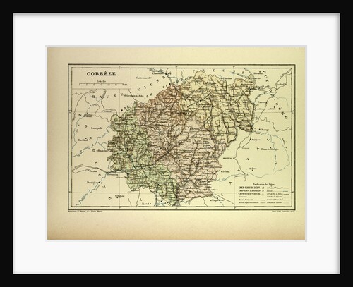 Map of Corrèze France by Anonymous