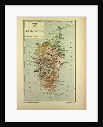 Map of Corse France by Anonymous