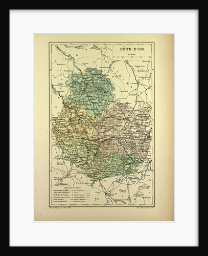 Map of Côte-D'or France by Anonymous
