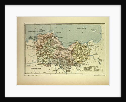 Map of Côtes-Du-Nord France by Anonymous