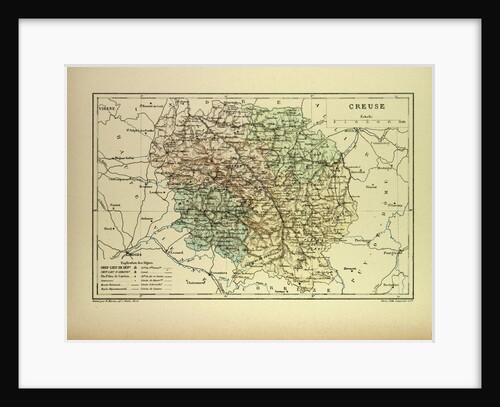 Map of Creuse France by Anonymous