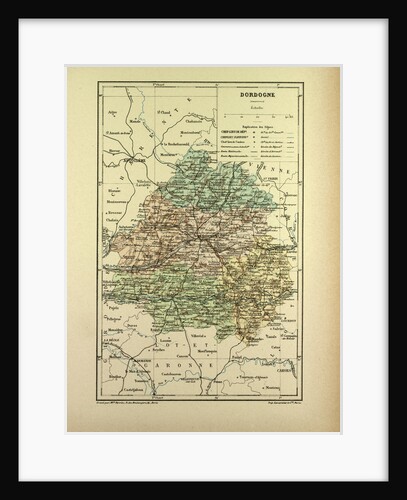 Map of Dordogne France by Anonymous