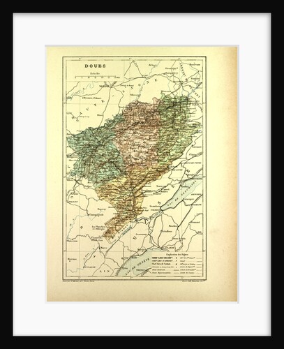 Map of Doubs France by Anonymous