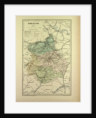 Map of Eure-Et-Loire France by Anonymous