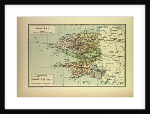 Map of Finistère France by Anonymous