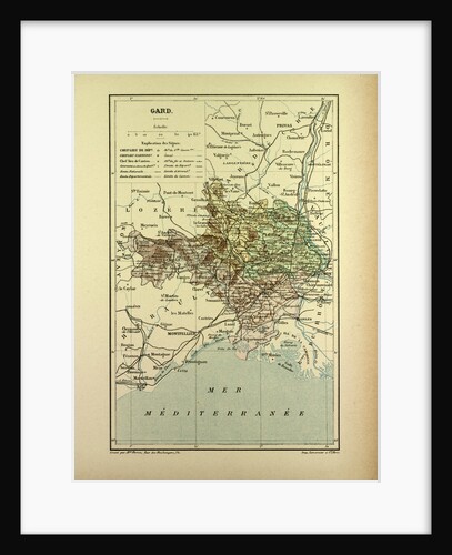 Map of Gard France by Anonymous
