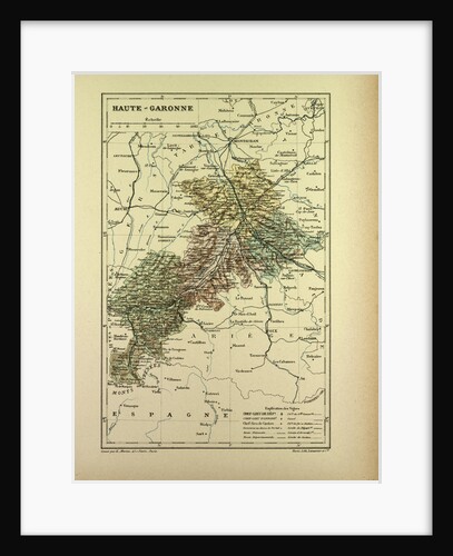 Map of Haute-Garonne France by Anonymous