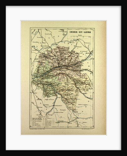Map of Indre-Et-Loire France by Anonymous