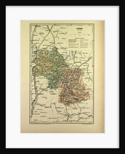 Map of Isère France by Anonymous