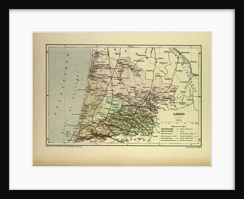 Map of Landes France by Anonymous
