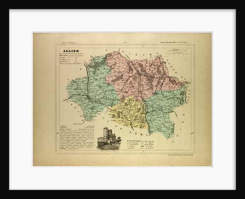 Map of Allier France by Anonymous