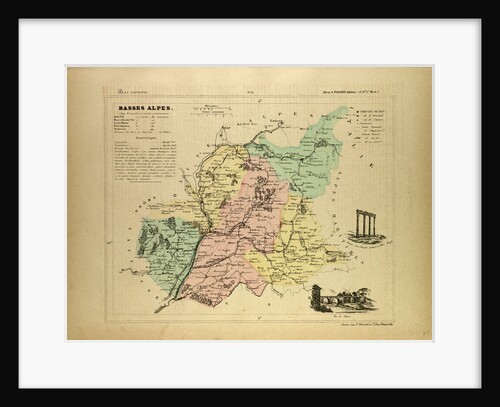 Map of Basses Alpes France by Anonymous