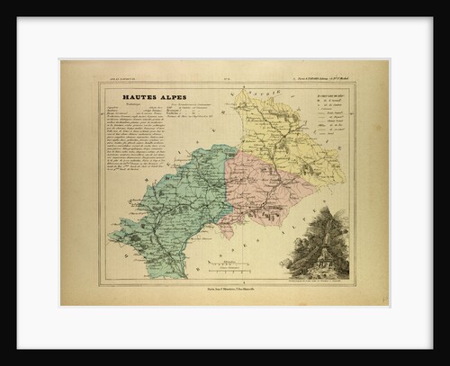 Map of Hautes Alpes France by Anonymous