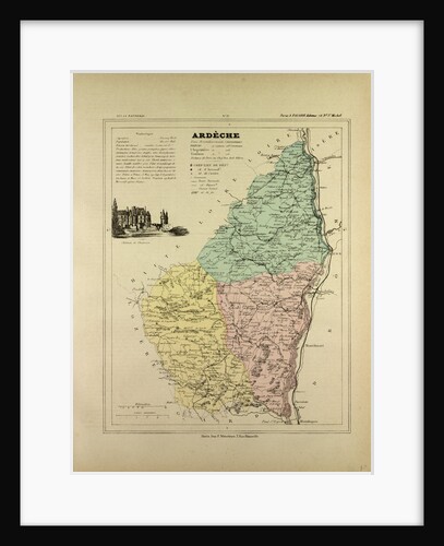 Map of Ardèche France by Anonymous