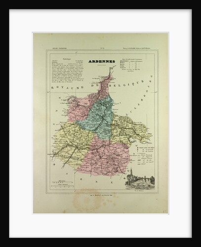 Map of Ardennes France by Anonymous