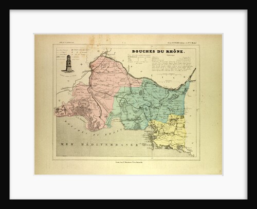 Map of Bouches Du Rhône France by Anonymous