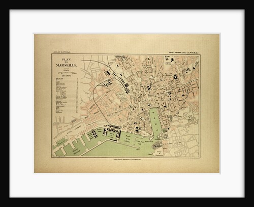 Map of Marseille France by Anonymous