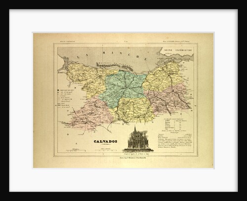 Map of Calvados France by Anonymous