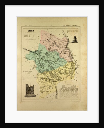 Map of Cher France by Anonymous