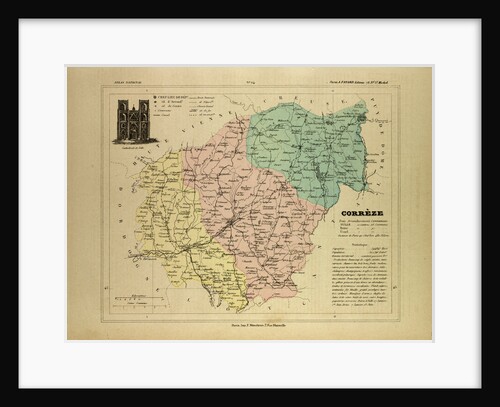 Map of Corrèze France by Anonymous