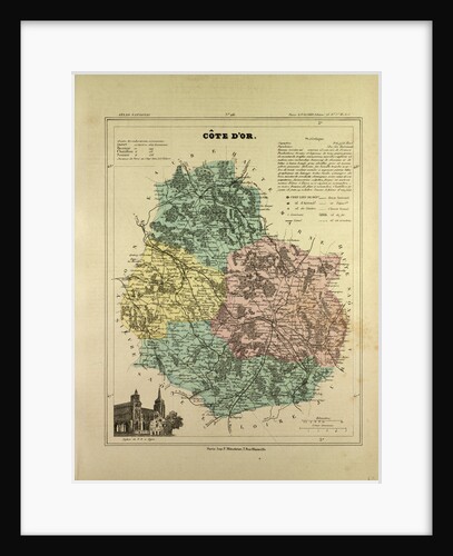 Map of Côte D'or France by Anonymous