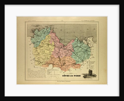 Map of Côtes Du Nord France by Anonymous