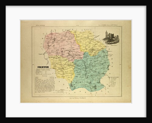 Map of Creuse France by Anonymous
