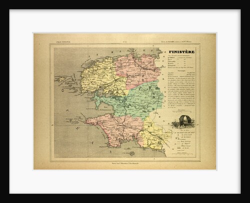 Map of Finistère France by Anonymous