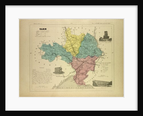 Map of Gard France by Anonymous