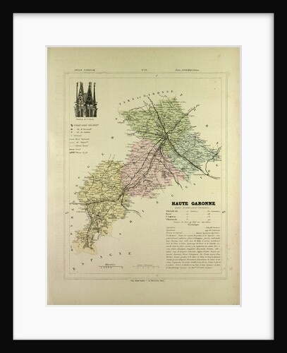 Map of Haute Garonne France by Anonymous