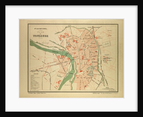 Map of Toulouse France by Anonymous