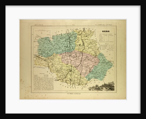 Map of Gers France by Anonymous