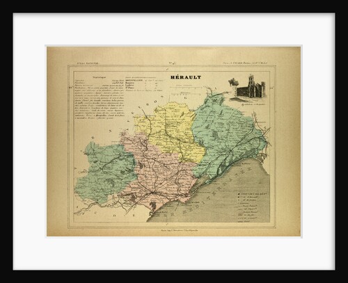 Map of Hérault France by Anonymous