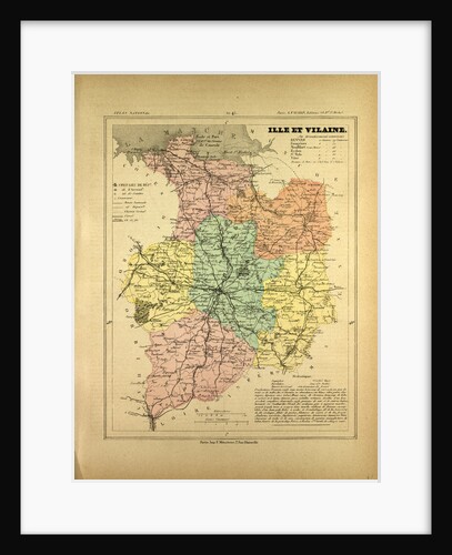 Map of Ille Et Vilaine France by Anonymous