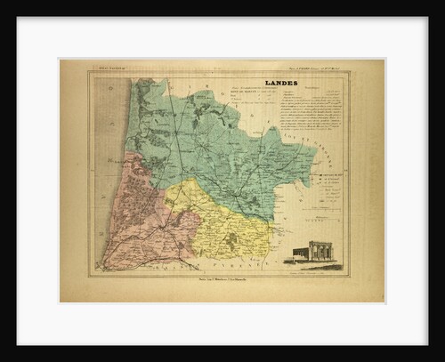 Map of Landes France by Anonymous