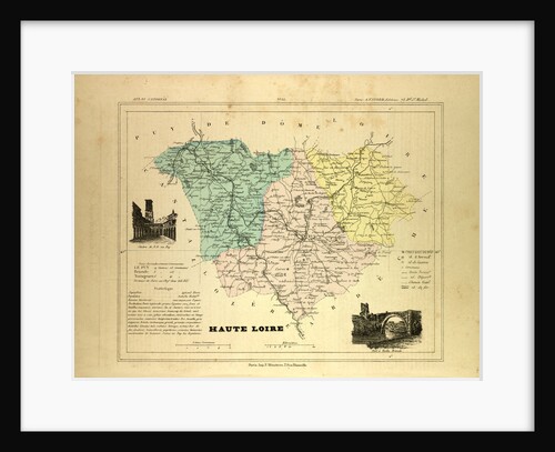 Map of Haute Loire France by Anonymous