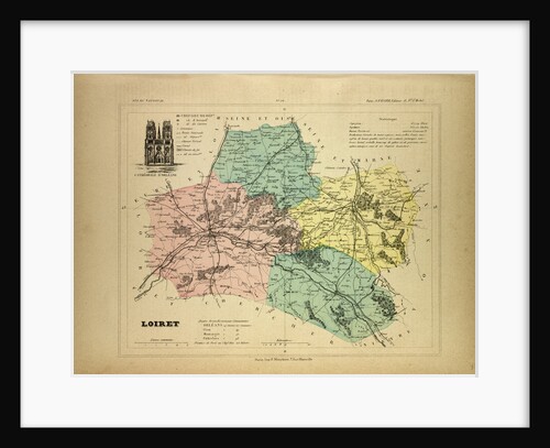Map of Loiret France by Anonymous