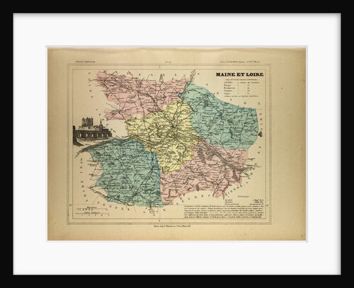 Map of Maine Et Loire France by Anonymous