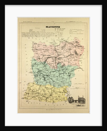 Map of Mayenne France by Anonymous