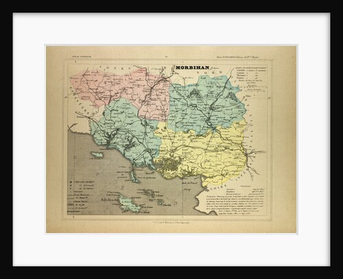 Map of Morbihan France by Anonymous