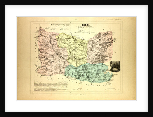 Map of Oise France by Anonymous