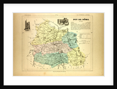 Map of Puy De Dôme France by Anonymous