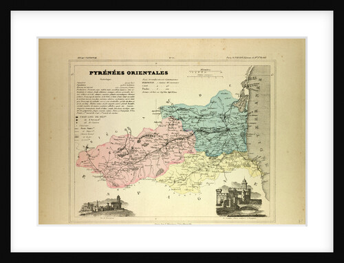 Map of Pyrénées Orientales France by Anonymous