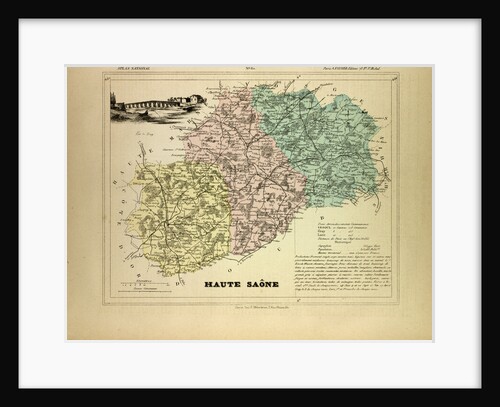 Map of Haute Saône France by Anonymous