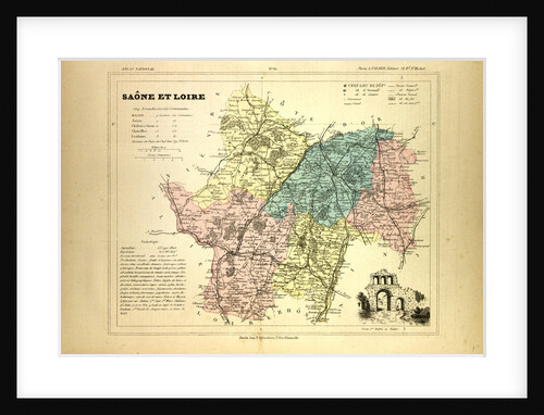 Map of Saône Et Loire France by Anonymous