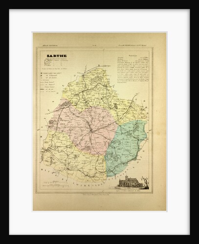 Map of Sarthe France by Anonymous