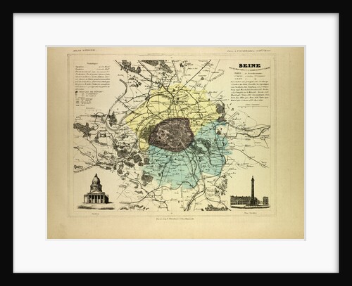 Map of Seine France by Anonymous