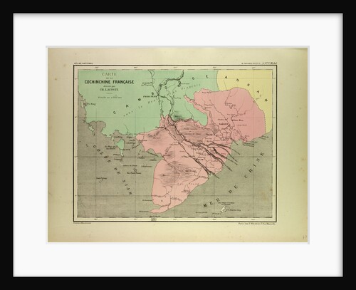 Map of the South of Vietnam and Cambodia by Anonymous